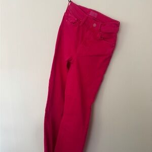 MOTHER Vibrant Pink Straight Leg Jeans